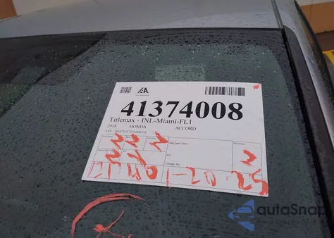 2018 Honda Accord Sport из США, поврежденный, VIN 1HGCV1F31JA051378